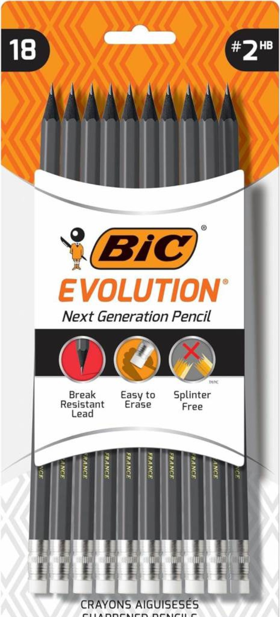 BIC Evolution Black Wooden Pencils, 48-Pack, Premium Quality for School & Office Supplies