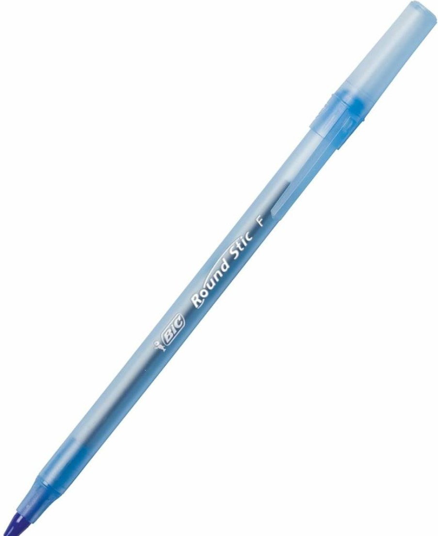 BIC Round Stic Xtra Life Ballpoint Pens, Medium Point 1.0mm, 10-Pack Bulk Black Pens, Comfortable Grip, Smooth Writing, Best-Selling Office & School Supplies