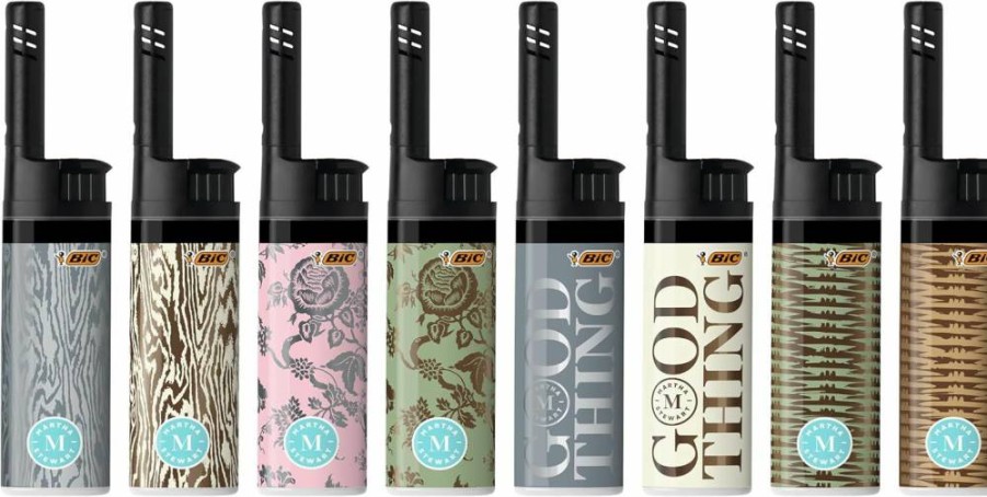 BIC EZ Reach Candle Lighter with Long Wand - 4-Pack Assorted Martha Stewart Designs for Easy Candle Lighting