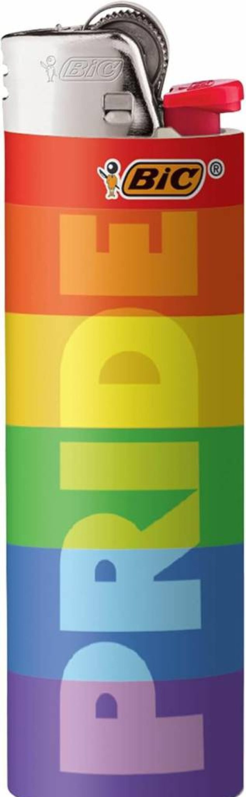 BIC Maxi Pocket Lighter Pride Special Edition - 8-Pack Assorted Unique Designs, Disposable Lighters Bulk Tray