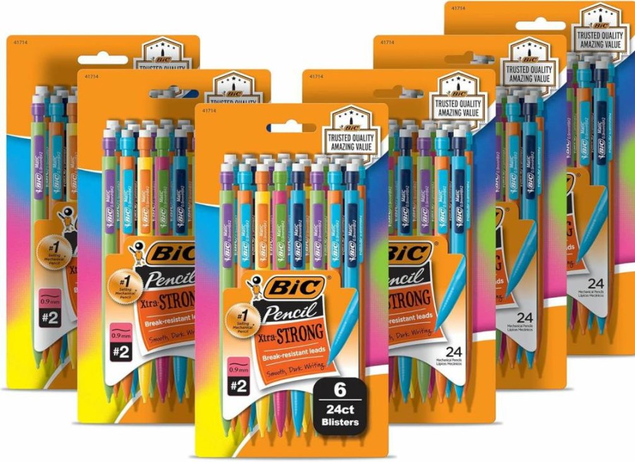 BIC Xtra Strong Mechanical Pencils 144-Pack | Durable #2 HB Pencils for School & Office