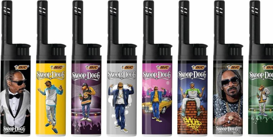 BIC EZ Reach Candle Lighter with Long Wand, 6-Pack Assorted Snoop Dogg Designs, Refillable Flameless Lighters for Home and Kitchen Use
